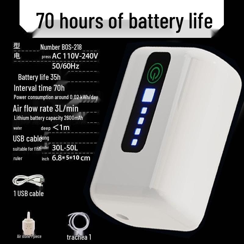 Rechargeable Dual-Use Oxygen Pump for Outdoor Fishing