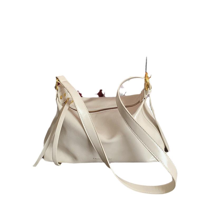 Commuter Tote Bag with Fashionable Texture, Simple Bag, Women's Niche Design, Soft Single Shoulder Crossbody Bag
