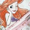 MORIPiLO Children's Pillowcase, Low-Profile, Disney Ariel and Flounder, Pink, Approx. 28x39cm, Skin-Friendly 100% Cotton, Washable, Character Merchand