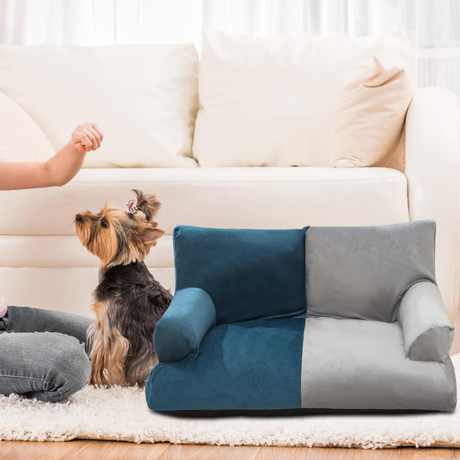 

Sofa for Small Animals Cushioned Bed Cyan Gray