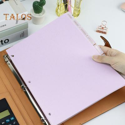 8 szt. plastikowych przekładek do segregatorów, 3-otworowe dziurkowane, odporne na rozdarcie strony rozdzielające, wewnętrzne przekładki do stron, artykuły biurowe