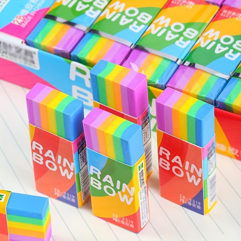 1 Pcs Rainbow Eraser Pencil Eraser Stationery Soft 2b Eraser Suitable For Office And School