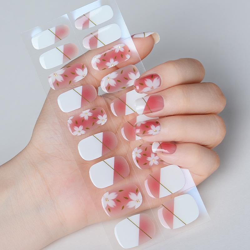 Sommer Gel Nagelsticker: Phototherapie, UV-Rouge, Halbfertiges Design