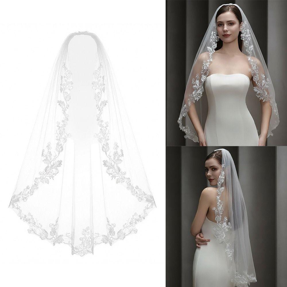 One Layer Bridal Veil Soft Tulle Bridal Headpiece Vintage Wedding Veil  Brides