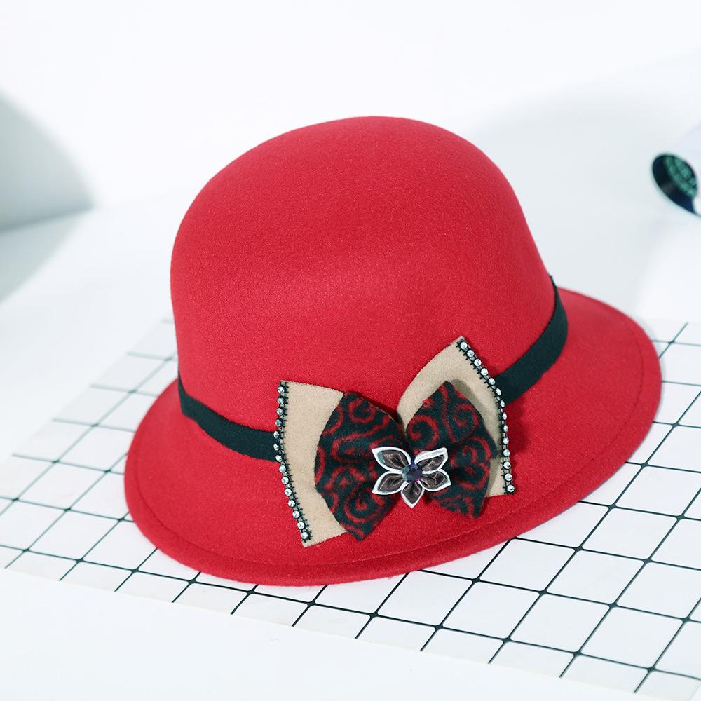 Hat In Autumn and Winter, New Diamond Flower Milliner, Fashionable and Elegant Thermal Top Hat, Hot-selling One