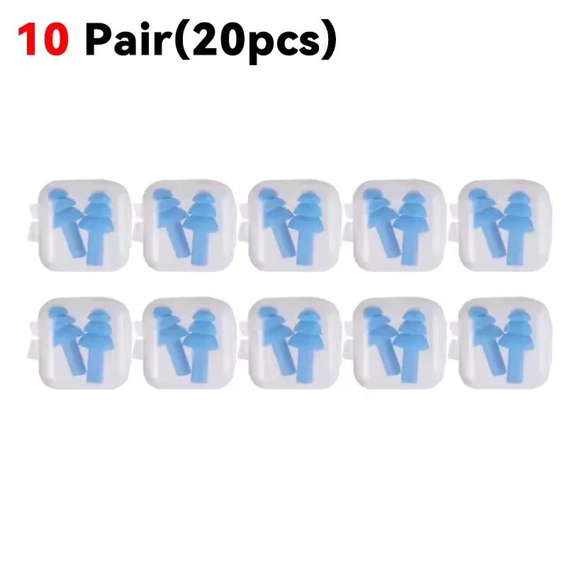 25/1 Paar Ohrstöpsel Schlafen Geräuschunterdrückung Wiederverwendbare Silikon Schallblock Ohrstöpsel Sommer Wasserdicht Schwimmen Ohrstöpsel Mit Box