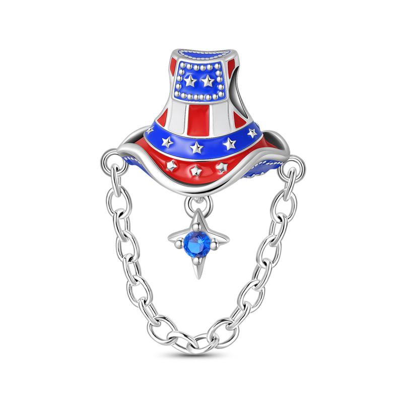 Copper Usa Eagle Banner Butterfly America Charms Beads Fit 3Mm Original Bracelets Diy Jewelry Souvenir Gift