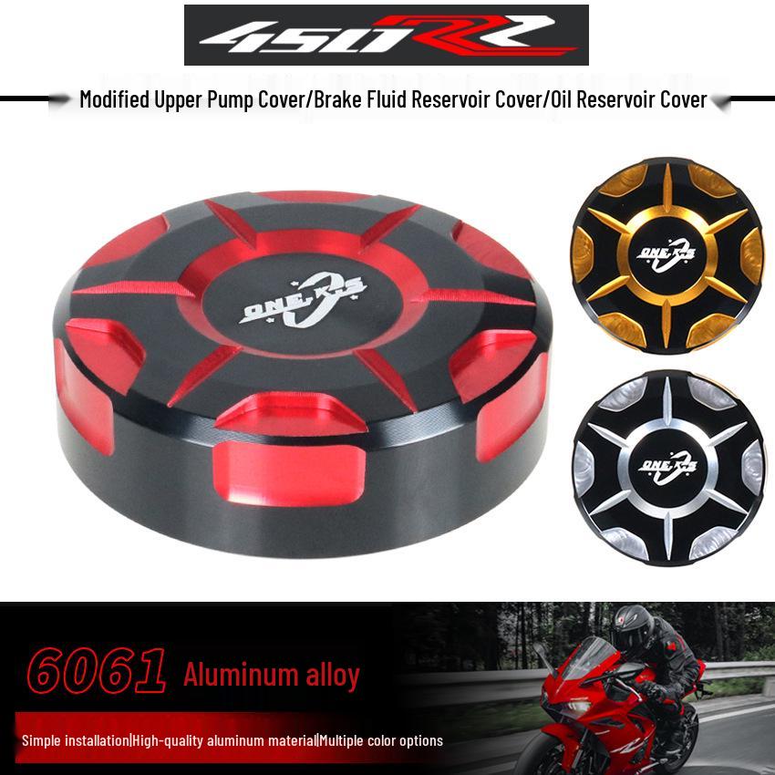 

Kayue KOVE 450RR Upper Brake Reservoir Cover: Modified Pump & Body Decor Black-Silver