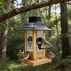 Windproof Hanging Bird Feeder Rain-Resistant Hummingbird Feeder Bird Food Container  Balcony