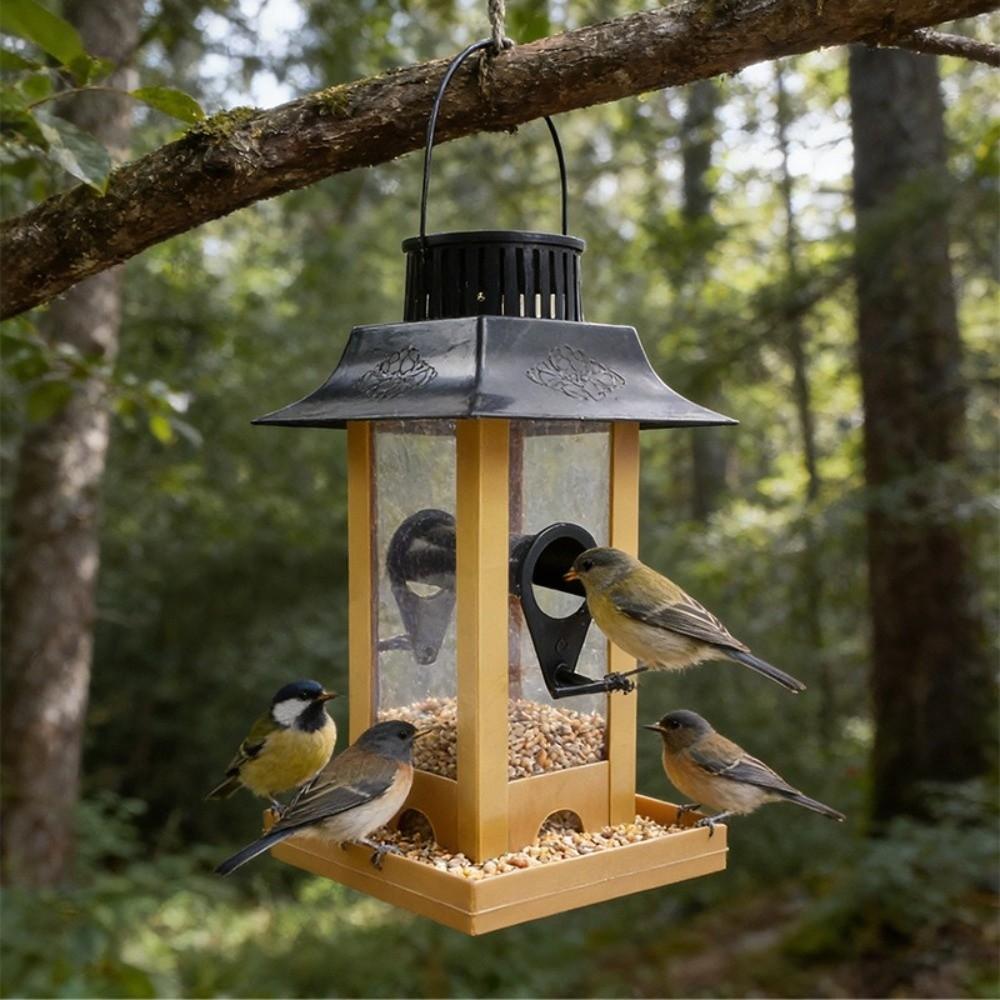 Windproof Hanging Bird Feeder Rain-Resistant Hummingbird Feeder Bird Food Container  Balcony
