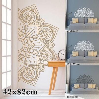 Mandala In Half Room Decoration Sticker DIY Size Color Options
