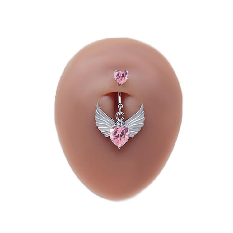 Heart Belly Button Jewelry Navel Piercing Stainless Steel Texture Perfect for Showcasing Individual Style at Gatherings
