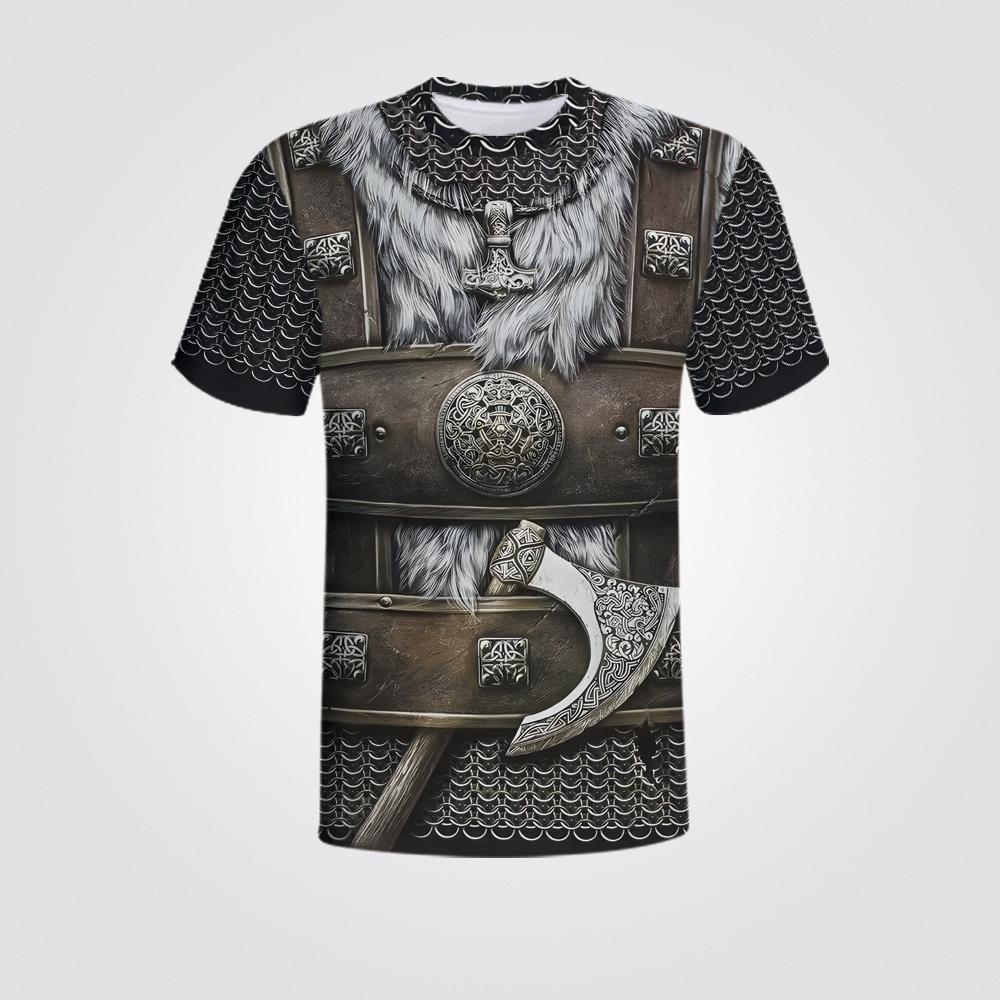 Streetwear Rytíři Templáři Ležérní Unisex Top Pro Muže Móda Středověké Brnění 3D Tištěné Tričko Harajuku Letní Tričko s Krátkým Rukávem