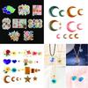 Star Love Moon Pendant Necklace Silicone Mold with Hole for DIY Necklace Crystal Mold Craft Jewelry Making Earring