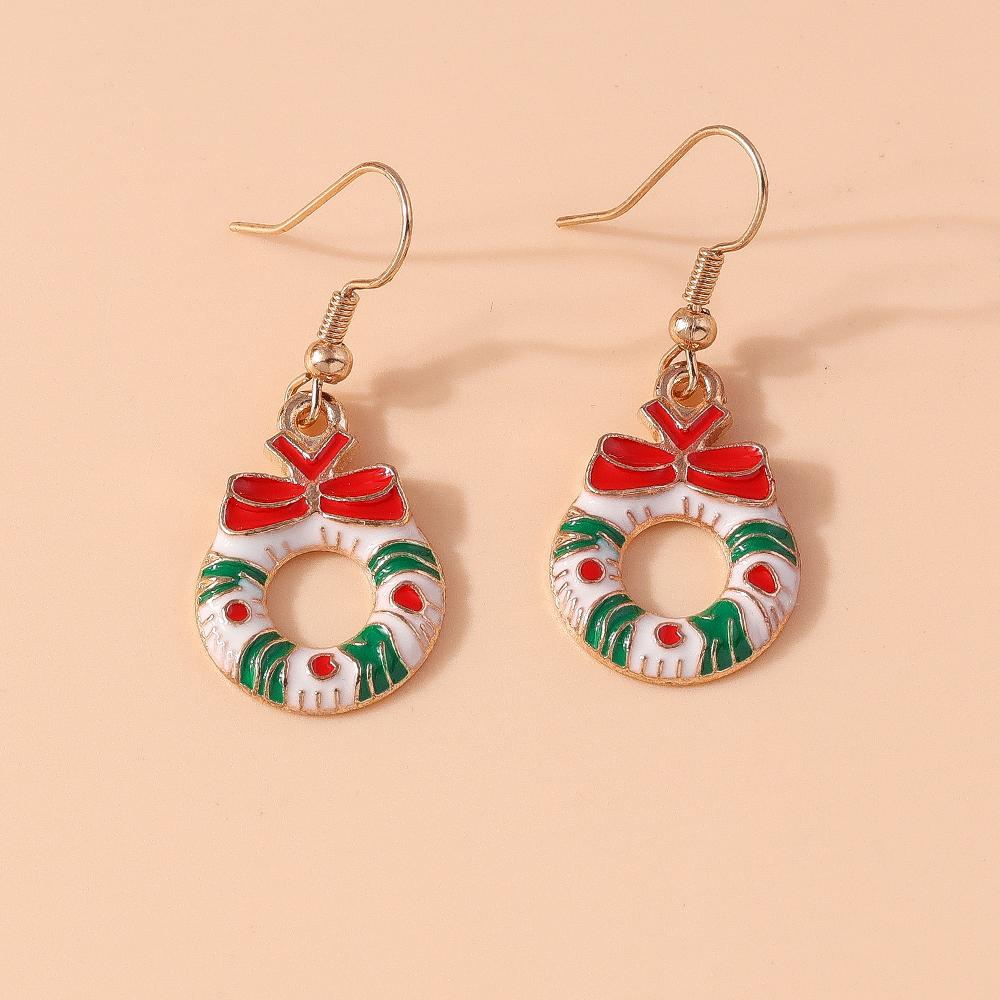 Cute Christmas Earrings Santa Claus Elk Snowman Snowflake Earrings for Women Girls X'mas New Year Jewelry Gifts