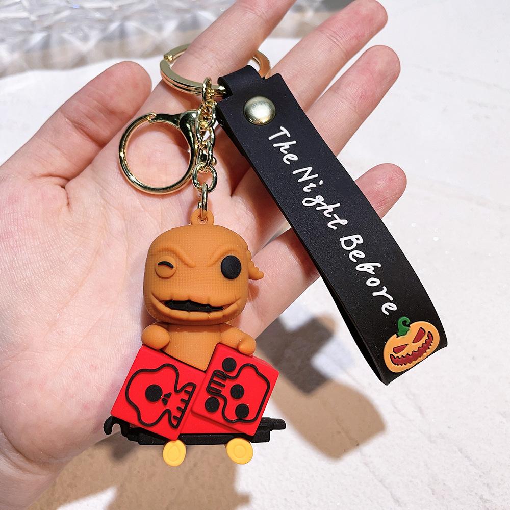 

Latest The Nightmare Before Xmas Keychain Pouch Pendant Jack Skellington Sally Action Figures Keyring great for daily use