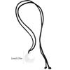 Fashion Crystal Crescent Moon Pendant Necklace Adjustable Black Rope Choker Elegant Clavicle Chain Necklace Jewelry