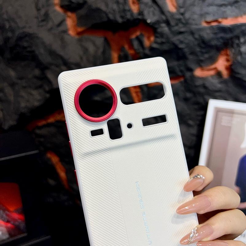 Roter Kamerarahmen mit strukturiertem Gehäuse für ZTE nubia Z80 Ultra zte Z70S Ultra z70 ultra Ultimate Design Stoßfeste Hülle