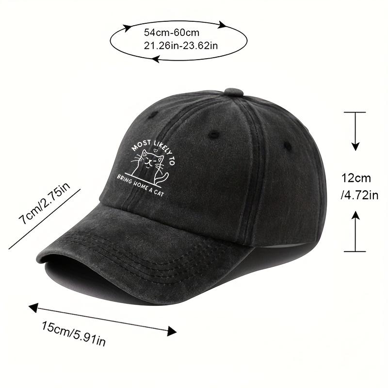 Cute Cat Print Baseball Cap Dad Trucker Hat Casual and Versatile Outdoor Travel Hat