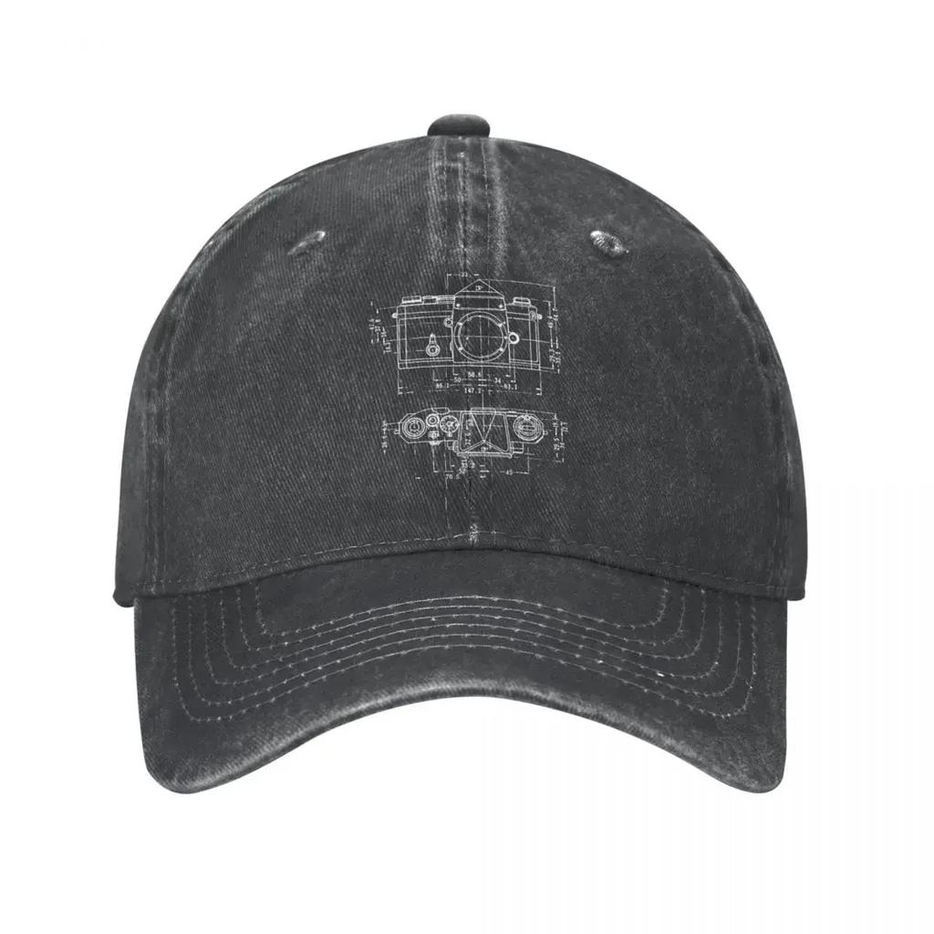 Camera Patent Shirt For Photographer Baseball Caps Unisex Women Distressed Denim Snapback Cap Outdoor Unstructured Soft Caps Hat