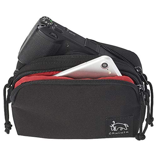 HAKUBA Chululu Holiday Multi-Pouch Camera Case, Medium, Fits Smartphones, Black, SCH-HDMPMBK
