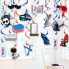 Birthday Decor Party Spiral Hanging Decorations For Barber Shop Celebrations