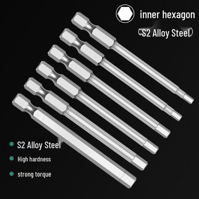 Alloy Steel Magnetic Hexagon Electric & Air Screwdriver Bit Set