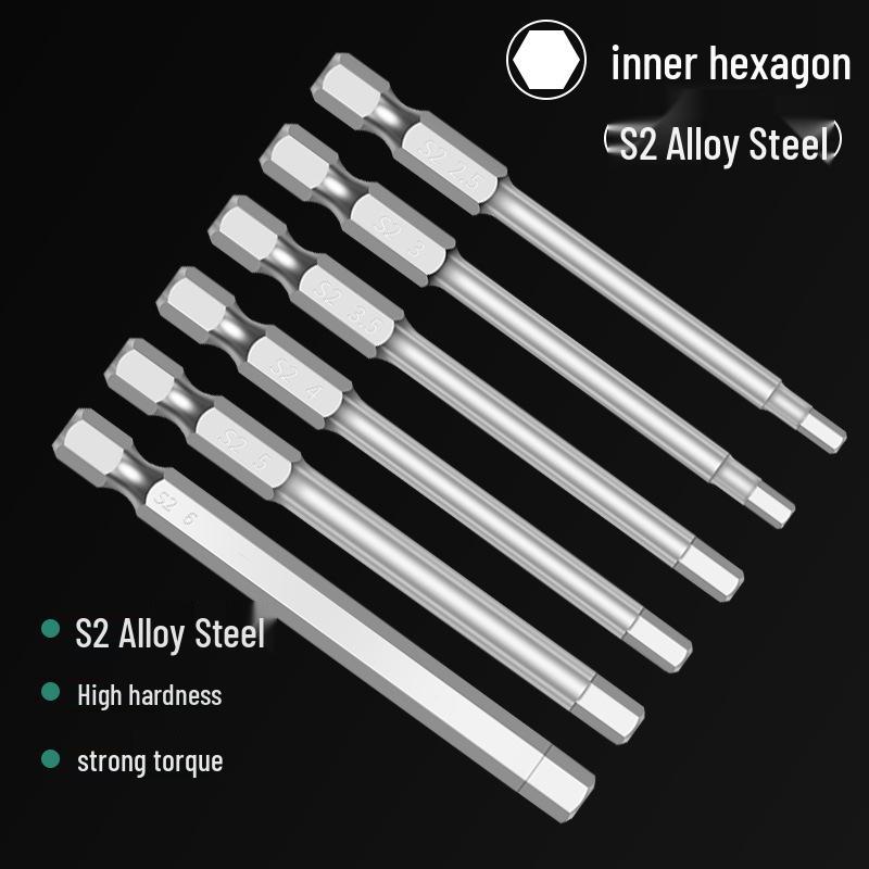 Alloy Steel Magnetic Hexagon Electric & Air Screwdriver Bit Set