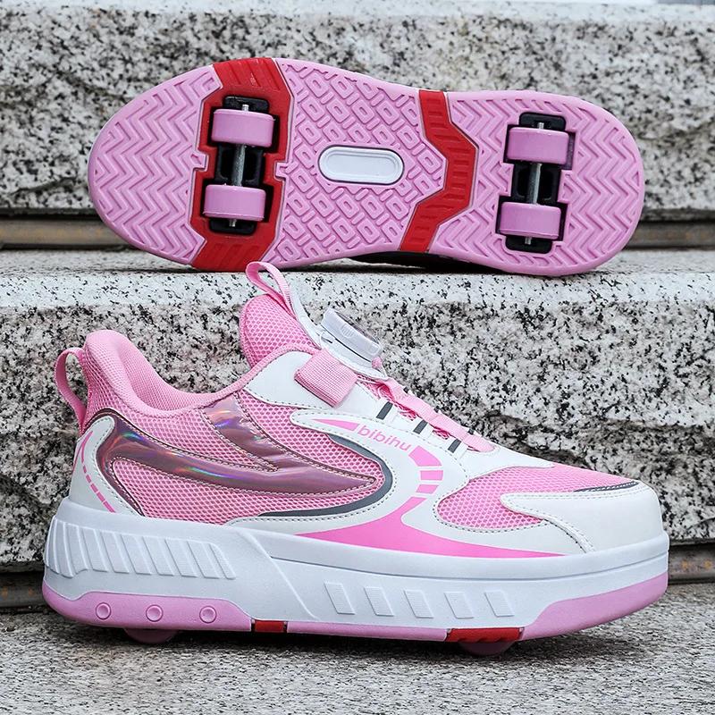 

Speed Roller Skate Shoes for Kids Boys Girls Children s Balance Training shoe Sneakers with Detachable Wheels Shoe Roller Skates 29