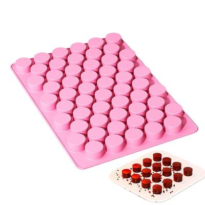 Cute Silicone 55 Grids Cylinder Cake Chocolate Soap Mold DIY Tray Biscuits Ices Cube Baking Mold Decorating Tools