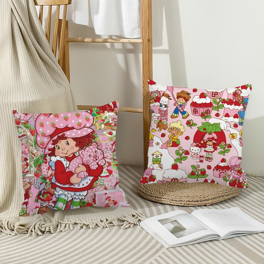 S-Strawberry S-Shortcake Baby Friends Pillow Case Home Decoration Cushion Cover Suitable For Bedroom Car Office Sofa