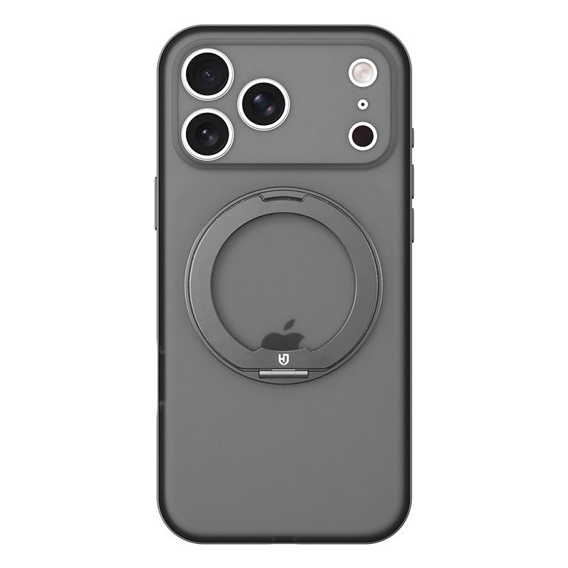 Full-coverage Clear Magnetic Phone Case for iPhone 17 15 16 Pro Max for MagSafe with 360° Rotating Stand Lens Protector Cover