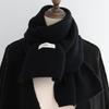 Premium Warm Dark Grey Knitted Scarf Soft Skin Friendly Fabric Perfect For Winter Outdoor Activities Daily Commute Travel