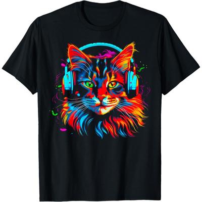 Maine Coon Cat DJ T-Shirt