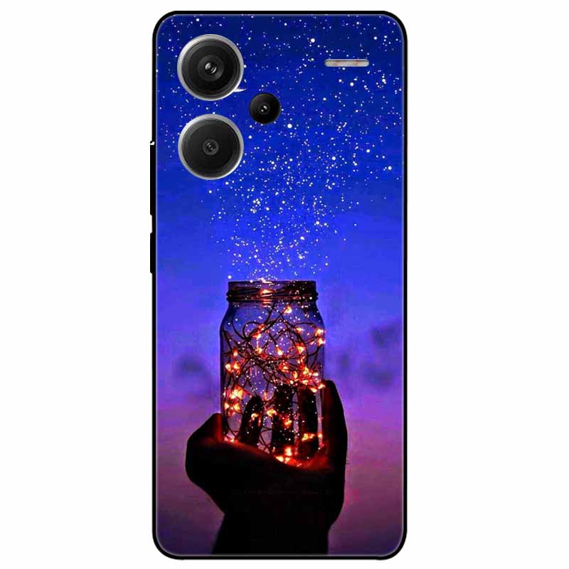 For Redmi Note 13 Pro Plus 5G Pro+ Case Soft Black Painted Cats TPU Funda For Xiaomi Redmi Note 13 Pro 5G Note13 Silicone Cover