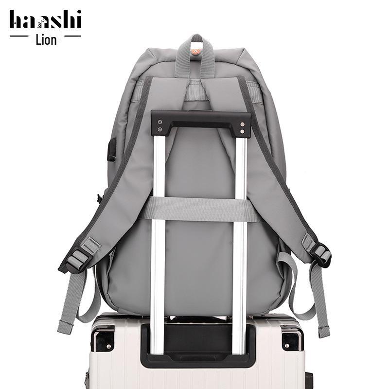 Cross-Border Casual Fashion USB Charging Backpack | High-End Trendy Commuter Bag with Custom Printing