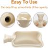 Removable Cover Natural Rubber Hot Water Bottle Hand Warmer Hot Water Bag With Faux Fur Cover