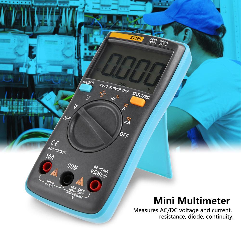 ZT100 4000 Counts Portable Mini Auto Digital LCD Display Testing Capacitance Multimeter