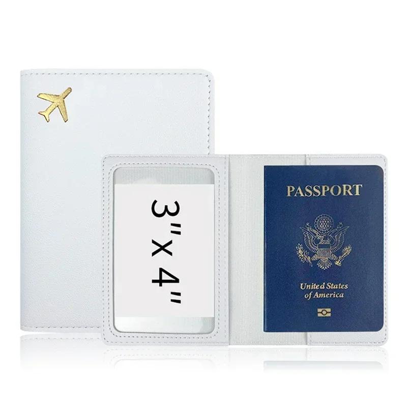 Travel Passport Cover Women Men Passport Credit Card Holder Case PU Leather Business Card Passport Wallet Travel Purse