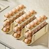 Egg Storage Box Egg Case Holder Large Capacity Egg Tray Organizer Household Space-Saving Eggs Rolling Rack for Refrigerator