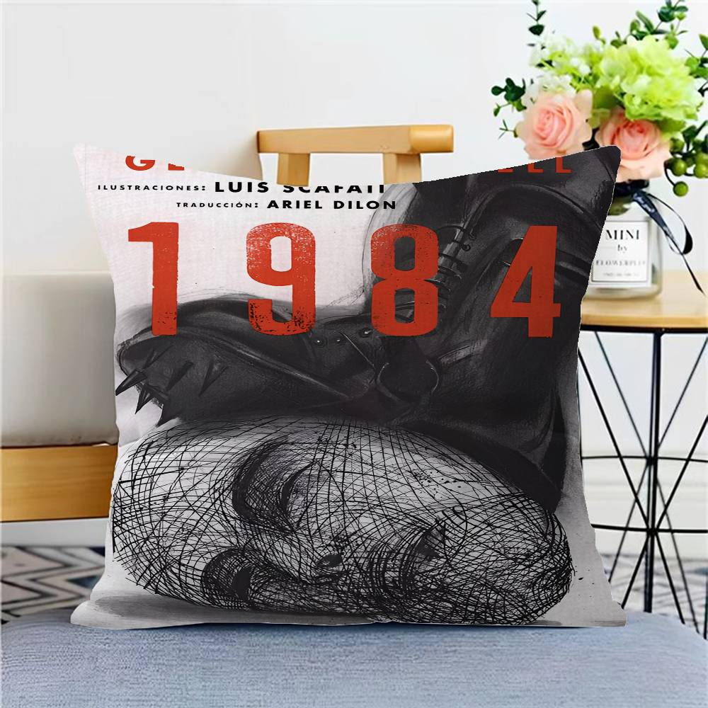 1984 George Orwell Stitch Lucky Dragon Pillow Cover Sofa Cushion Cover Home Room Decoration Children Gift