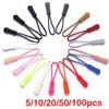 10/50pcs Zipper Pull Puller End Fit Rope Tag Replament Clip Broken Buckle Fixer Zip Cord Tab Travel Bag Suitcase Tent