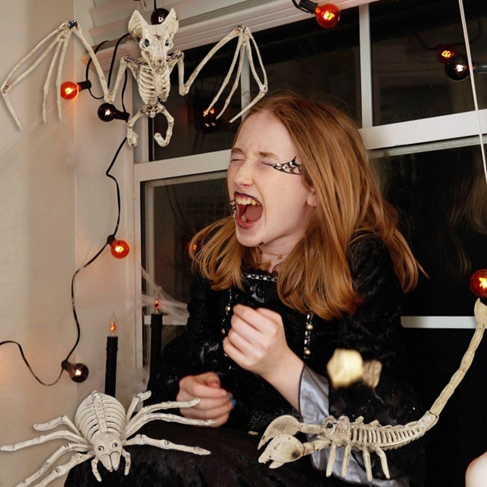 Human Bones Halloween Animal Skeleton Bat Mouse Lizard Scorpion Animal Model  Home