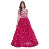 Modisches rosa Anarkali Kurta Set mit Stickerei für Damen (In, Alpha, S, Regular, Standard, Rosa)