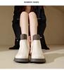 Women's Autumn/Winter 2025 British Style Real Leather Skinny Sock Boots with Back Zipper