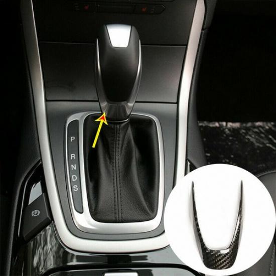 Real Carbon fiber Gear Lever Shift Knob Cover Trim Fit For Ford Edge 2015-2018