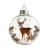 Wildlife Wonders Faux Crystal Ball Ornaments 3D Animal Decor with Fox Squirrel Deer Shatterproof Plastic Christmas Tree Decoration