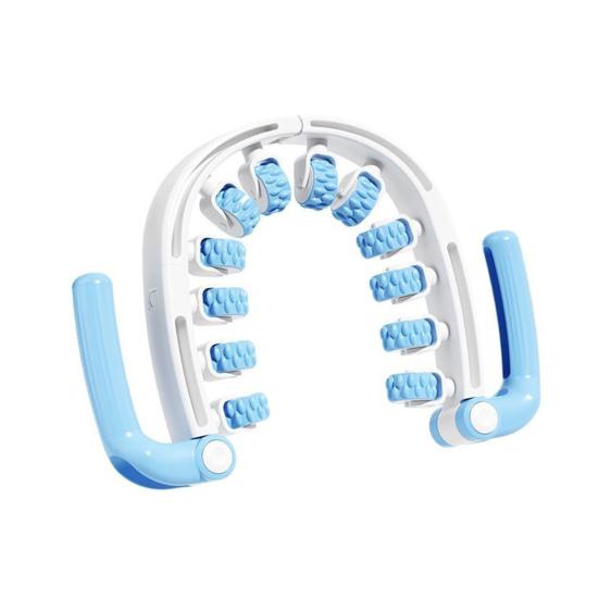 Leg Massage Roller Anti-Cellulite Lymphatic Drainage Deep Tissue Therapy Thighs Arm Back Shoulder Muscle Relaxation Massage Tool with 12 Rollers