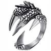 Vintage Animals Dragon Claw Ring for Men Women Punk Hip Hop Opening Adjustable Fashion Personality Gothic Rings Jewelry Gift