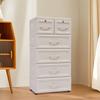 5 Layers Storage Cabinets 6 Drawer Moveable Cabinet Storage Organizer White Great Home Decor For Bedrooms, Living Rooms, Studies